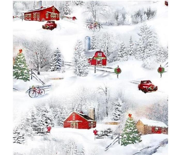 holiday themed snow backdrop