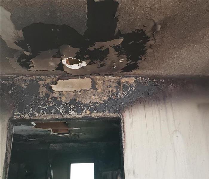 fire damage in a home